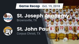 Recap: St. Joseph Academy  vs. St. John Paul II  2018