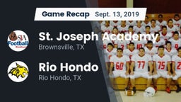 Recap: St. Joseph Academy  vs. Rio Hondo  2019