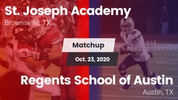 Matchup: St. Joseph Academy vs. Regents School of Austin 2020