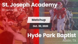 Matchup: St. Joseph Academy vs. Hyde Park Baptist  2020