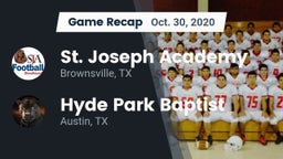 Recap: St. Joseph Academy  vs. Hyde Park Baptist  2020