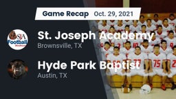 Recap: St. Joseph Academy  vs. Hyde Park Baptist  2021