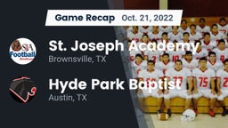 Recap: St. Joseph Academy  vs. Hyde Park Baptist  2022