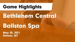 Bethlehem Central  vs Ballston Spa  Game Highlights - May 20, 2021