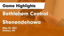 Bethlehem Central  vs Shenendehowa  Game Highlights - May 22, 2021