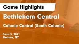 Bethlehem Central  vs Colonie Central  (South Colonie) Game Highlights - June 3, 2021