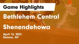 Bethlehem Central  vs Shenendehowa  Game Highlights - April 14, 2022