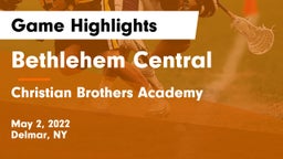 Bethlehem Central  vs Christian Brothers Academy  Game Highlights - May 2, 2022