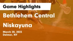 Bethlehem Central  vs Niskayuna  Game Highlights - March 28, 2023