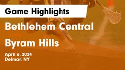 Bethlehem Central  vs Byram Hills  Game Highlights - April 6, 2024