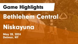 Bethlehem Central  vs Niskayuna  Game Highlights - May 28, 2024