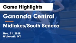 Gananda Central  vs Midlakes/South Seneca Game Highlights - Nov. 21, 2018