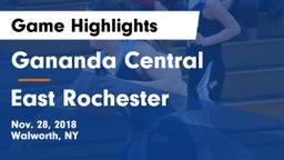 Gananda Central  vs East Rochester  Game Highlights - Nov. 28, 2018