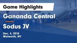 Gananda Central  vs Sodus JV Game Highlights - Dec. 4, 2018