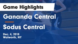 Gananda Central  vs Sodus Central Game Highlights - Dec. 4, 2018