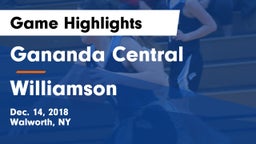 Gananda Central  vs Williamson Game Highlights - Dec. 14, 2018