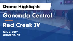 Gananda Central  vs Red Creek JV Game Highlights - Jan. 2, 2019