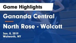 Gananda Central  vs North Rose - Wolcott Game Highlights - Jan. 8, 2019