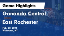 Gananda Central  vs East Rochester Game Highlights - Feb. 20, 2021