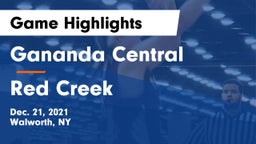 Gananda Central  vs Red Creek Game Highlights - Dec. 21, 2021