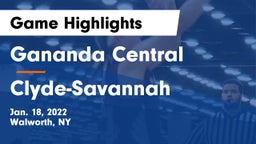 Gananda Central  vs Clyde-Savannah  Game Highlights - Jan. 18, 2022