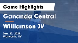 Gananda Central  vs Williamson JV Game Highlights - Jan. 27, 2022