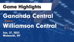 Gananda Central  vs Williamson Central  Game Highlights - Jan. 27, 2022