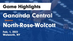 Gananda Central  vs North-Rose-Wolcott Game Highlights - Feb. 1, 2022