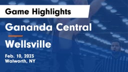 Gananda Central  vs Wellsville  Game Highlights - Feb. 10, 2023