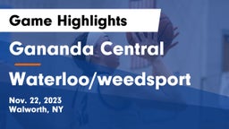 Gananda Central  vs Waterloo/weedsport Game Highlights - Nov. 22, 2023
