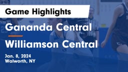 Gananda Central  vs Williamson Central  Game Highlights - Jan. 8, 2024