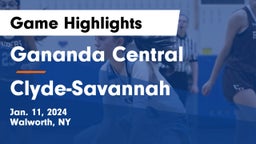 Gananda Central  vs Clyde-Savannah  Game Highlights - Jan. 11, 2024