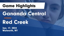 Gananda Central  vs Red Creek Game Highlights - Jan. 17, 2024