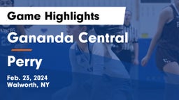 Gananda Central  vs Perry  Game Highlights - Feb. 23, 2024