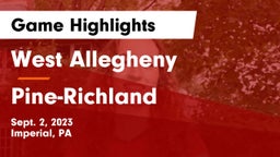 West Allegheny  vs Pine-Richland  Game Highlights - Sept. 2, 2023
