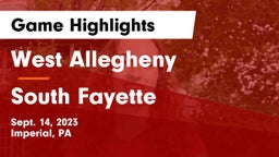 West Allegheny  vs South Fayette  Game Highlights - Sept. 14, 2023