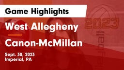 West Allegheny  vs Canon-McMillan  Game Highlights - Sept. 30, 2023