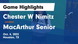 Chester W Nimitz  vs MacArthur Senior  Game Highlights - Oct. 4, 2022