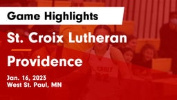 St. Croix Lutheran  vs Providence Game Highlights - Jan. 16, 2023