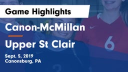 Canon-McMillan  vs Upper St Clair Game Highlights - Sept. 5, 2019