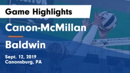 Canon-McMillan  vs Baldwin  Game Highlights - Sept. 12, 2019