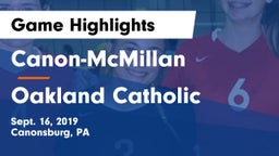 Canon-McMillan  vs Oakland Catholic Game Highlights - Sept. 16, 2019