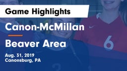 Canon-McMillan  vs Beaver Area  Game Highlights - Aug. 31, 2019