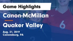 Canon-McMillan  vs Quaker Valley Game Highlights - Aug. 31, 2019