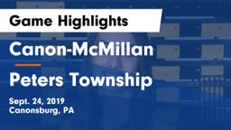 Canon-McMillan  vs Peters Township  Game Highlights - Sept. 24, 2019