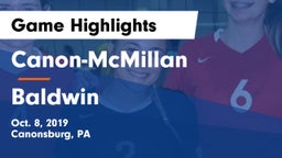 Canon-McMillan  vs Baldwin  Game Highlights - Oct. 8, 2019