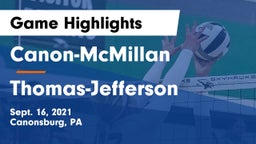 Canon-McMillan  vs Thomas-Jefferson Game Highlights - Sept. 16, 2021