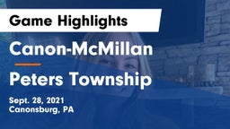 Canon-McMillan  vs Peters Township  Game Highlights - Sept. 28, 2021