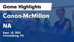Canon-McMillan  vs NA Game Highlights - Sept. 10, 2022