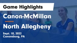 Canon-McMillan  vs North Allegheny  Game Highlights - Sept. 10, 2022